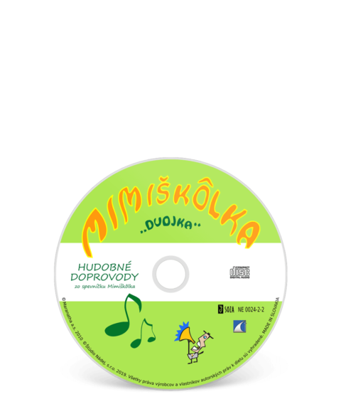 hudobné doprovody výukového programu pre deti MIMIškôlka DVOJKA na CD